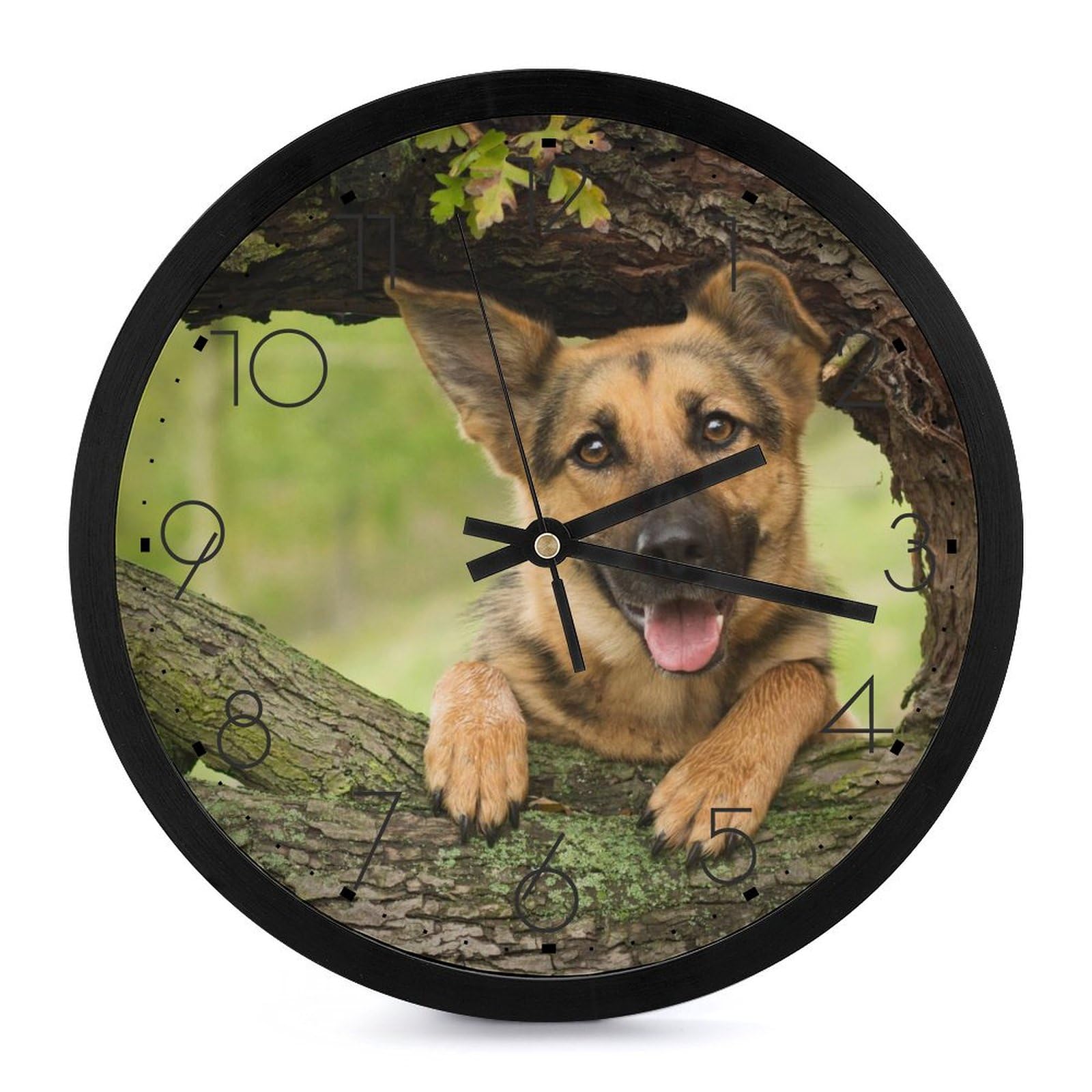 【リアル】壁掛け ペット時計 かわいい ジャーマンシェパード インテリア リアル】壁掛け ペット時計 かわいい ジャーマンシェパード